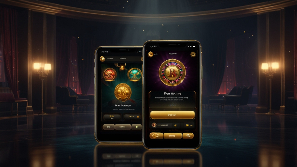 Mobile casino app showing bonuses, payments, and support tools