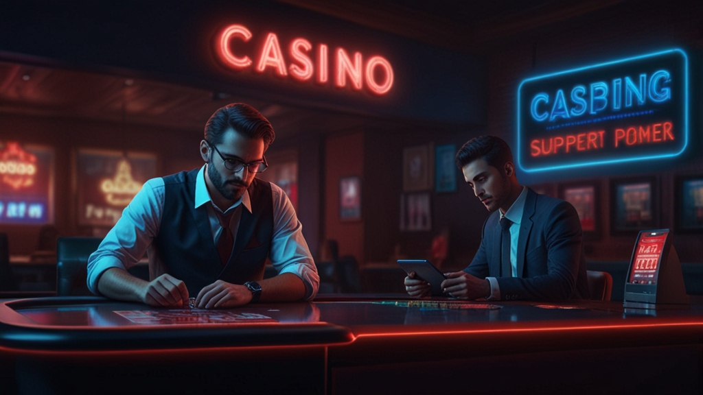 Support desk with a payment error alert and a player checking withdrawal status